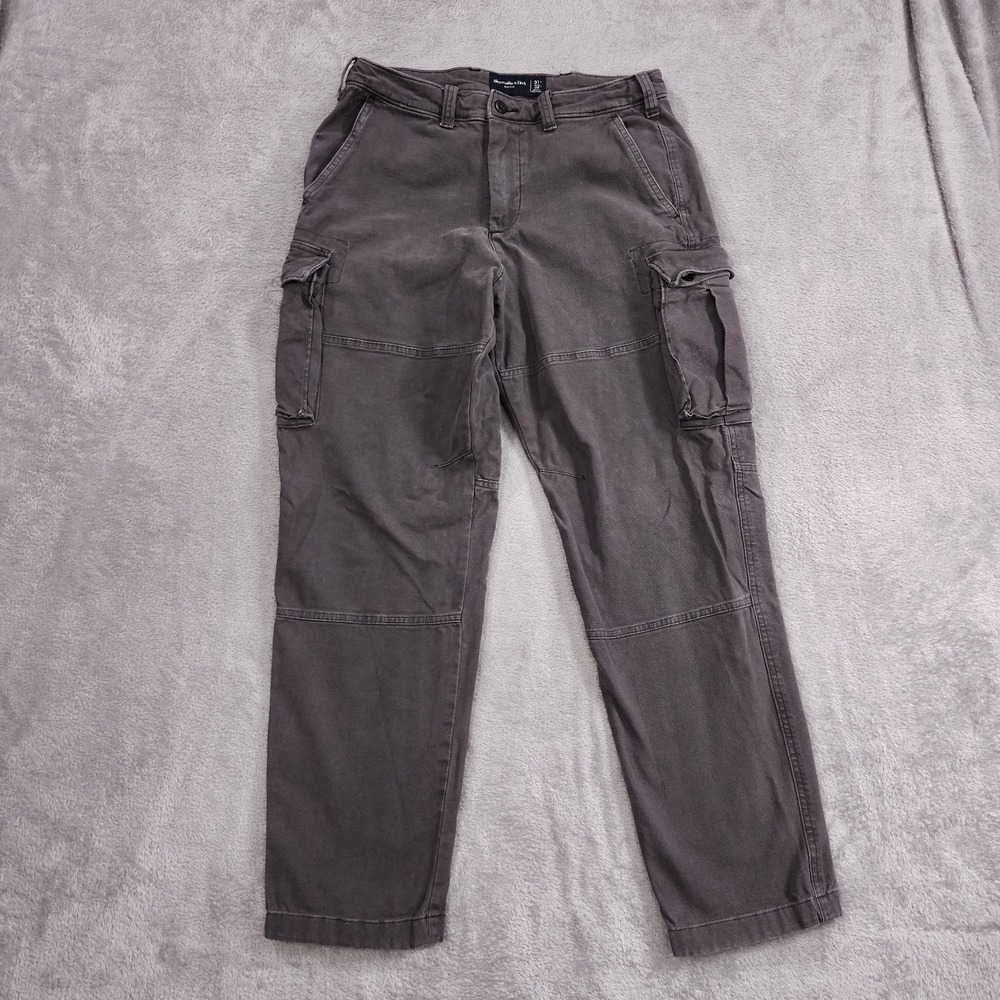 Abercrombie and Fitch Stretch Cargo Pants Mens 31x32 Paratrooper Military